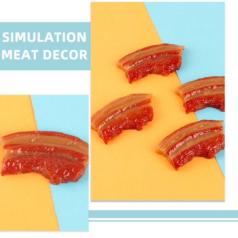 10 stks Simulatie Nep Vlees Decoratie Voor Keuken Restaurant Prop Party Foto Prop Levensechte Voedsel Kunstmatig Vlees