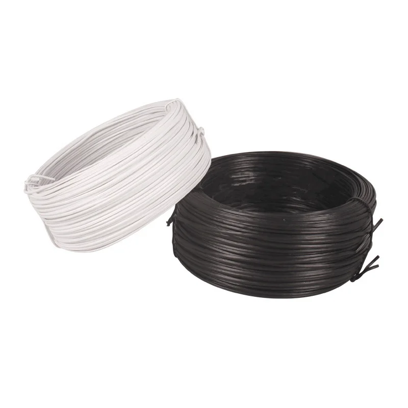 1 Roll Black White Flat Iron Wire 2x1mm Plastic-coated Flexible Tie Bend Cable for DIY Jewelry Craft Home Garden Making Supplies