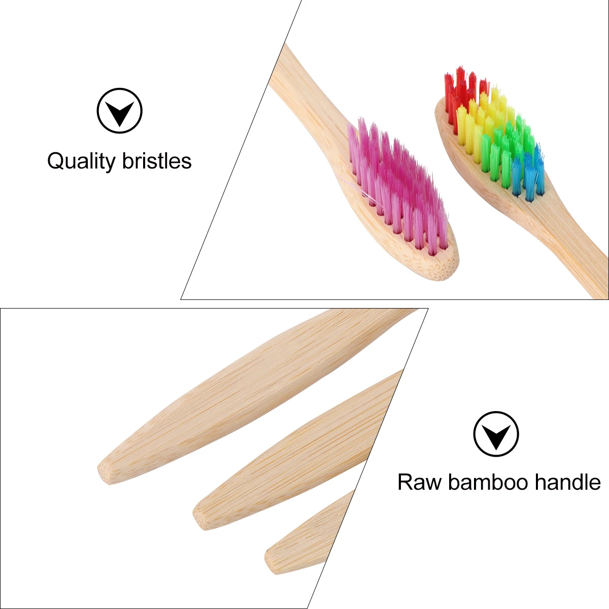

10 Pcs Bamboo Toothbrush Set Bristle Convenient Lightweight Personal Care Teeth Made Eco-friendly Wooden Travel