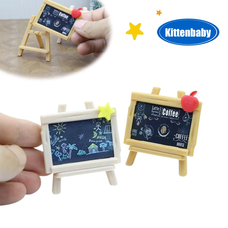 1 مجموعة دمية مصغرة مقهى لافتة لوحة اللوحة لوحة نموذج لتقوم بها بنفسك دمية المطبخ ديكور المنزل اللعب