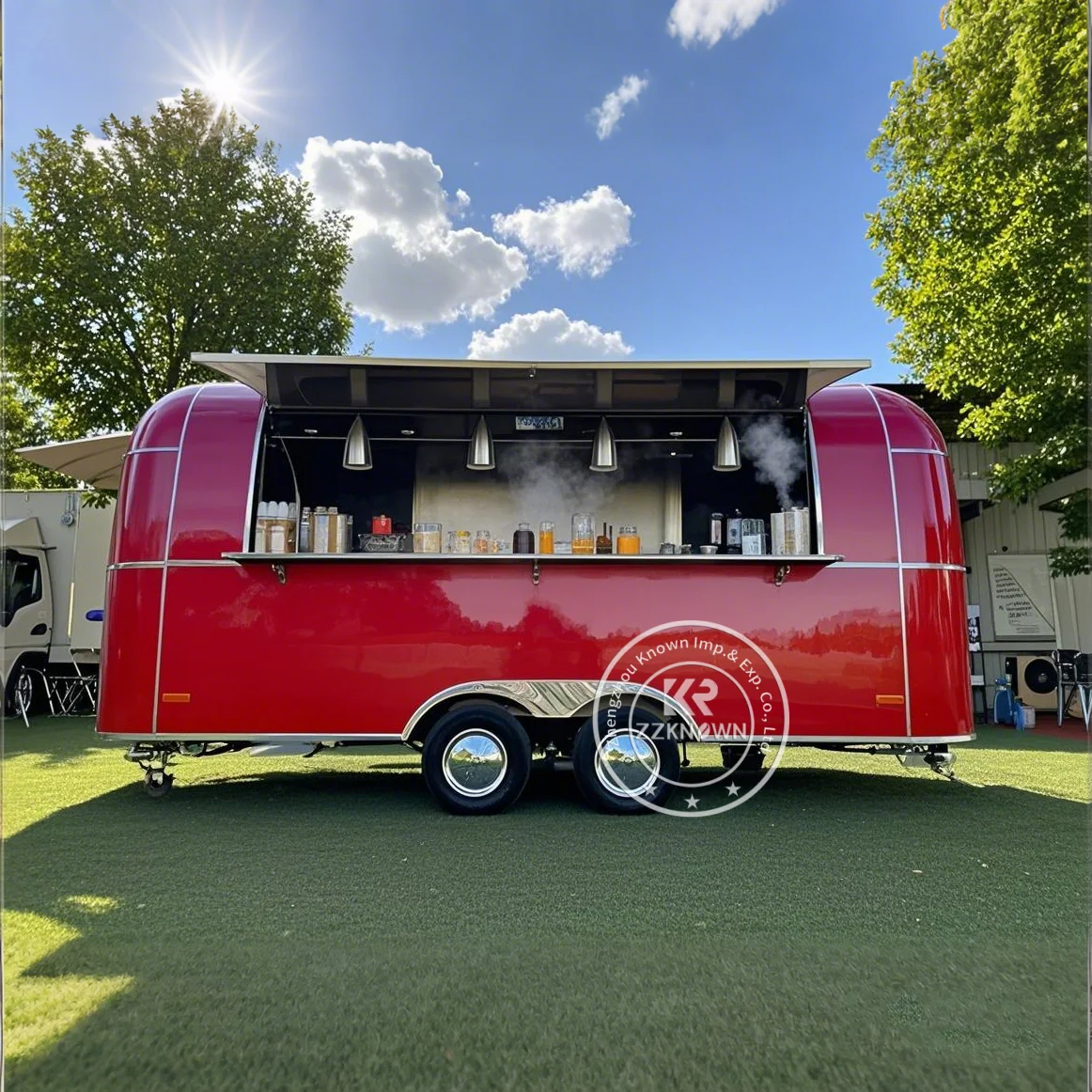   Food Truck Portable Fried Chicken Station Frying Setup Service Concession Food Trailer Fully Kitchen