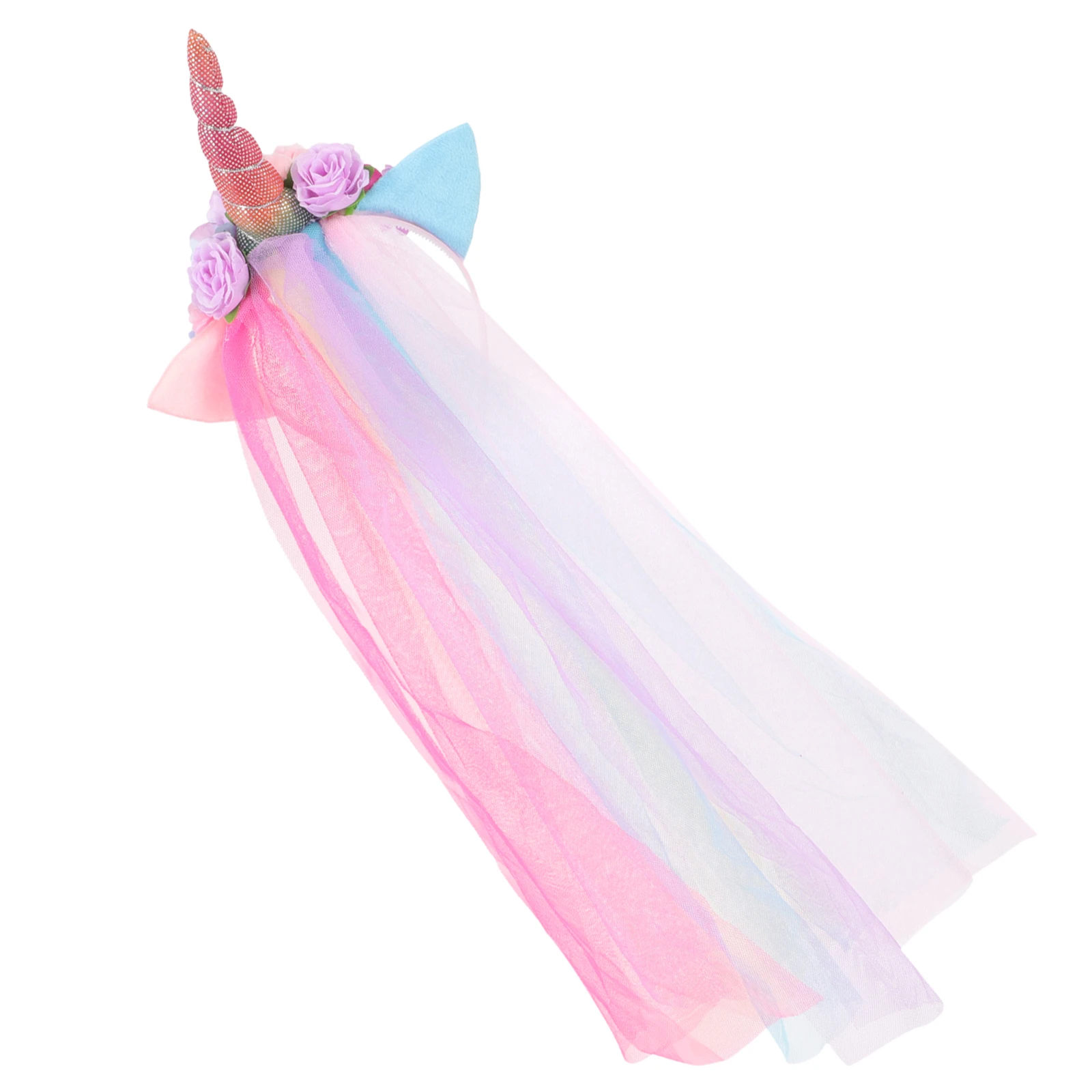 

1pc Unicorn Headband Kids Hair Hoop Mesh Hairwear Girls Accessories Baby Headbands Hairband for Party Christmas Gift
