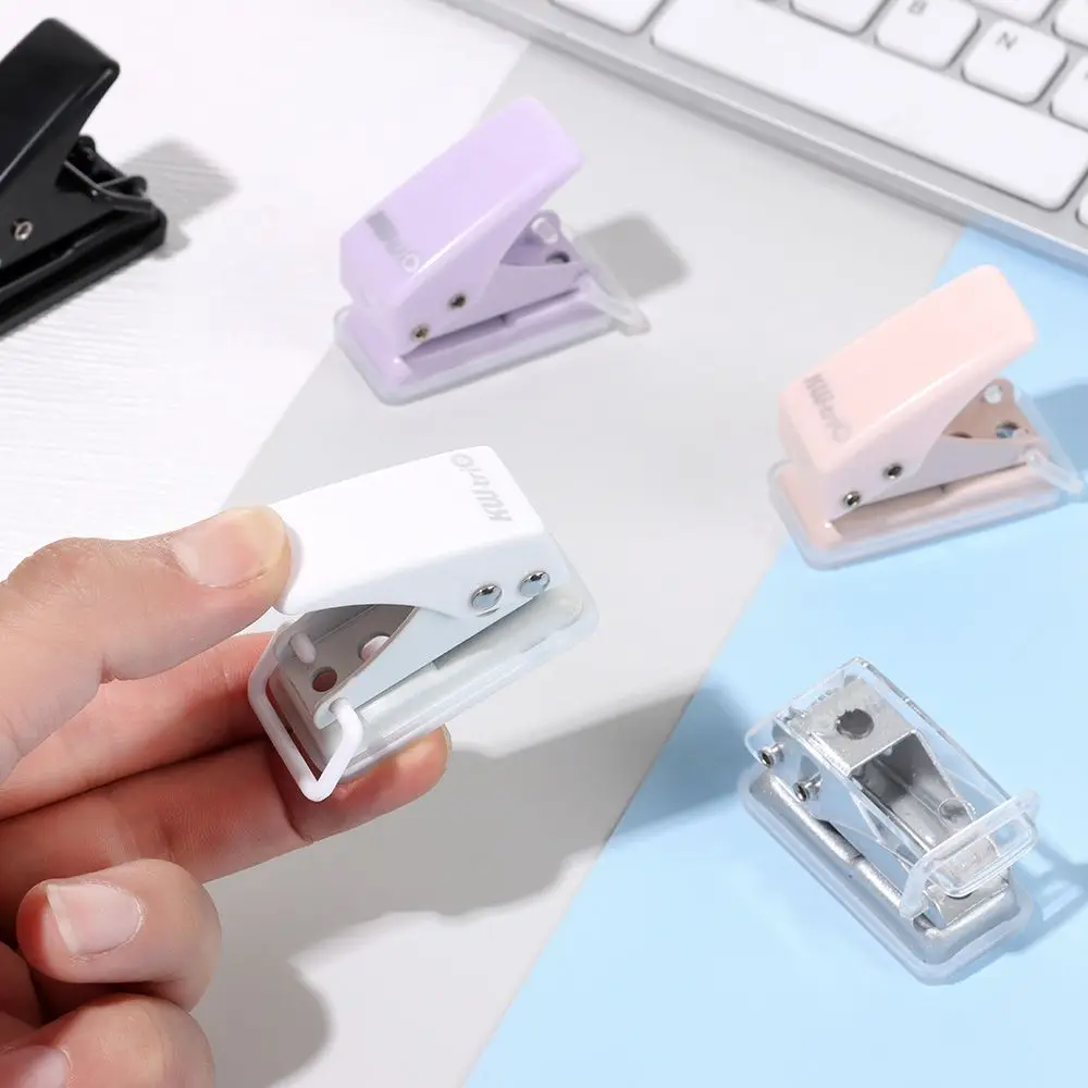 Small Binding Stationery Scrapbook Paper Cutter Mini Hole Punch PVC Card Punch Single Hole