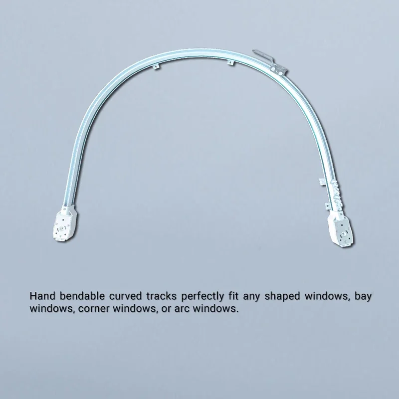 รางม่านไฟฟ้าแบบยืดหยุ่นได้ Bendable ผลิตภัณฑ์สมาร์ทโฮม Tuya Wifi รีโมทคอนโทรลรางม่านมอเตอร์แบบโค้ง