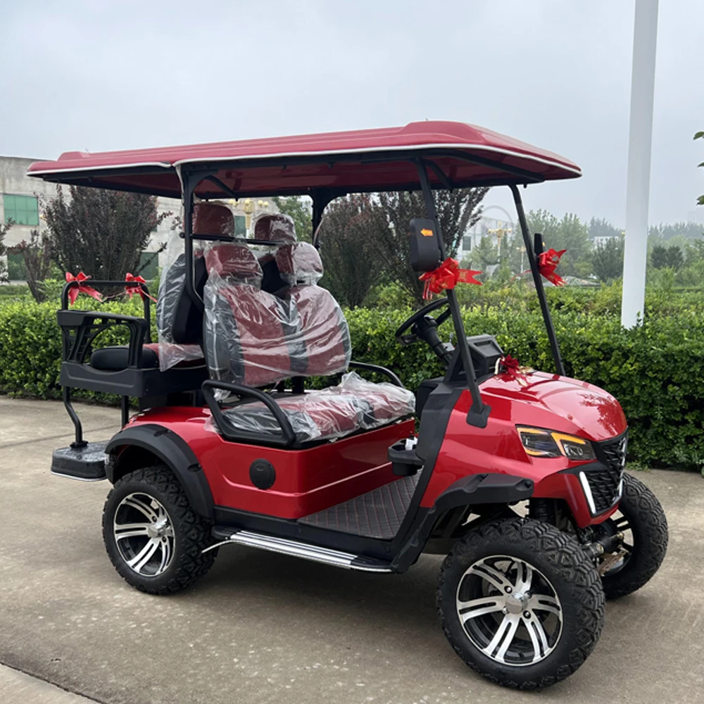 Comfortable Driving Golf Carts Electric Golf Cart 4 Seater Factory 2+2 Seat Sightseeing Bus Club Cart Electric Golf Buggy