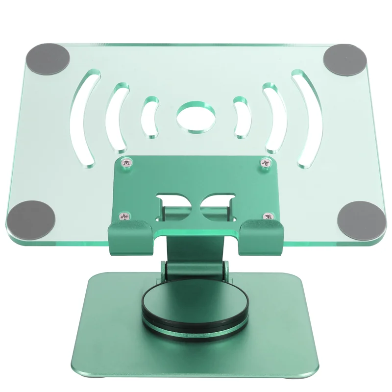 Ingenious-360° Rotating Tablet Stand Adjustable Portable Acrylic Desktop Stand For Tablets Up To 12.9 Inches B