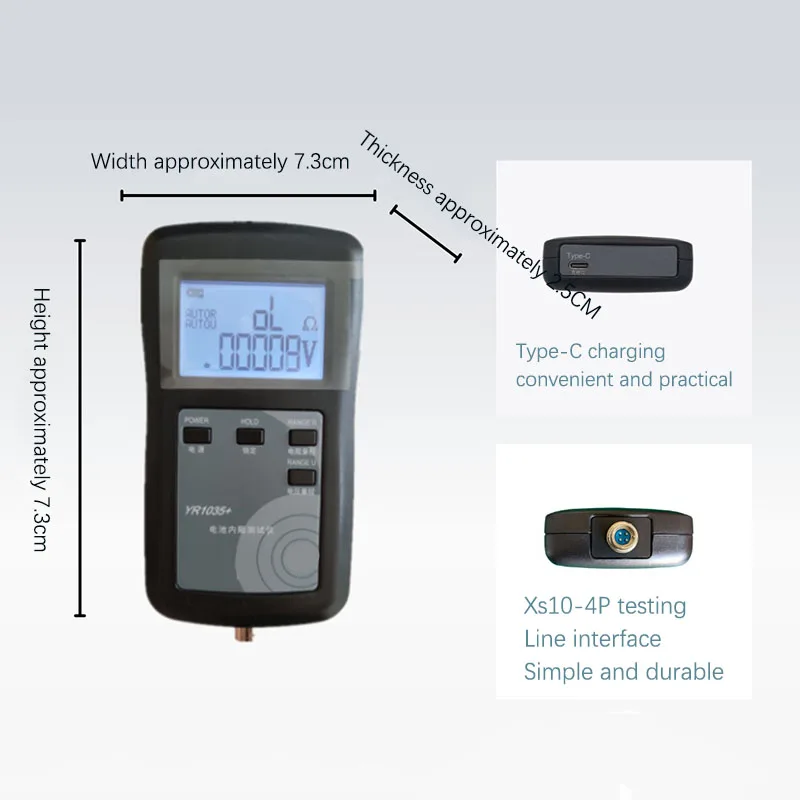 Digital YR1035+ Battery Resistance Tester Accurate Internal Resistance Checker For All Kinds Of DIY Lithium Battery Testing