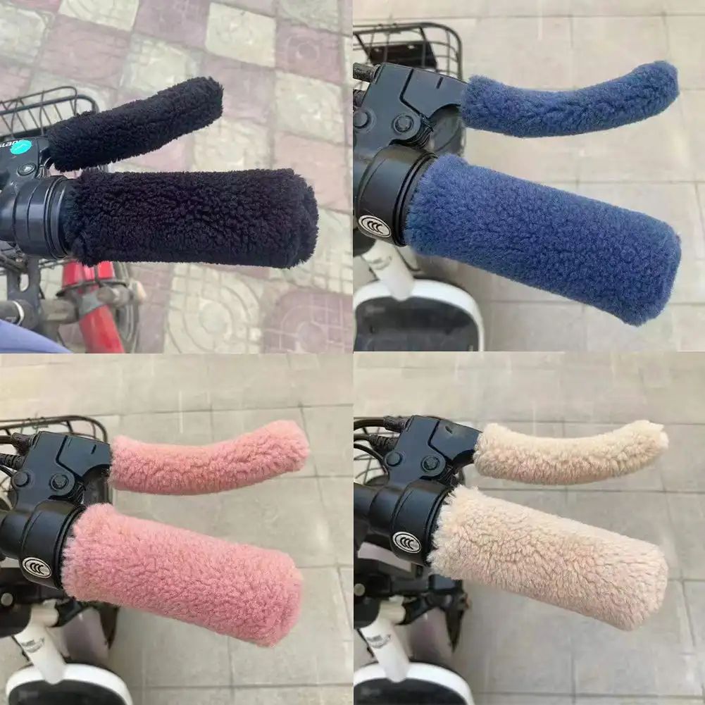 4Pcs/set Universal Motorcycle Electric Vehicle Handle Covers Handlebar Cover Coldproof Warm Padded Models Winter Black Pink Blue