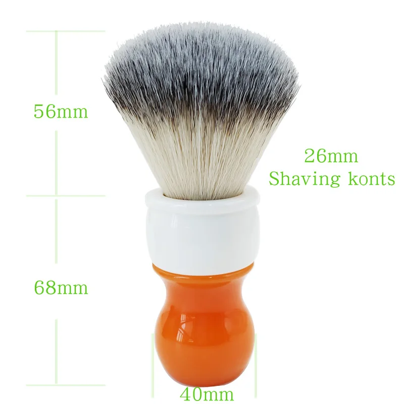 DS 26mm Carrot  resin handle and synthetic hair  knots  Shaving  Brush for man wet shave