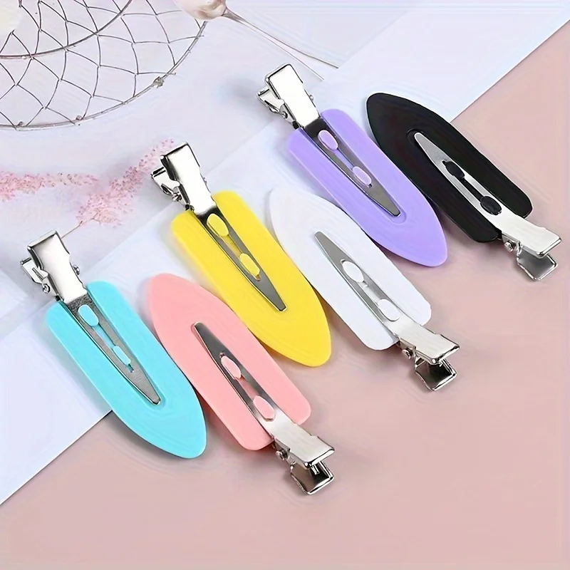 10pcs No Bend Hair Clips, Curly Hair Pin Clips, No Crease Hair Clips For Makeup Application Diy Charms