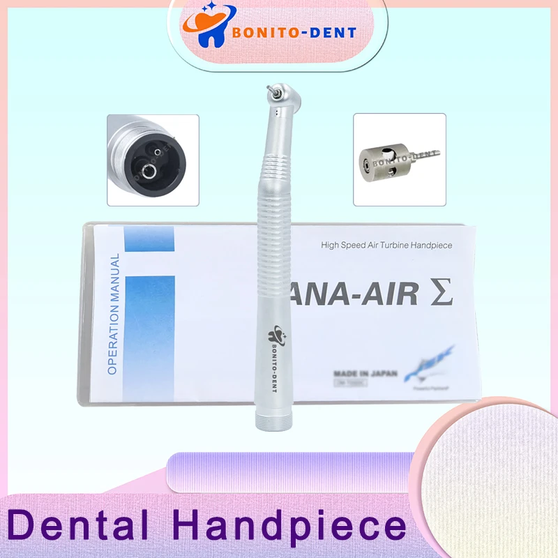 ทันตกรรม Handpiece ความเร็วสูงหัวมาตรฐาน PUSH ปุ่ม Turbine ฆ่าเชื้อได้ 135 ℃   Handpiece กังหันทันตกรรมแบบสเปรย์ทางเดียว