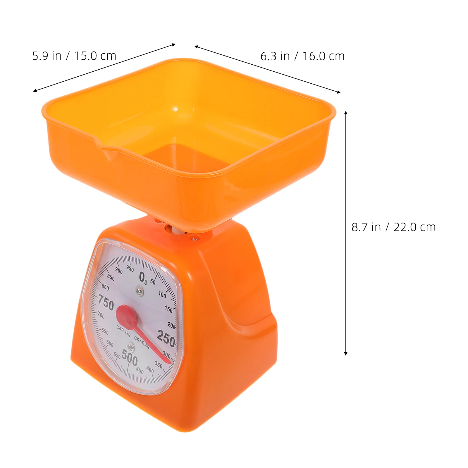 Plastic Kitchen Scale Transparent Dial Food Chemistry Lab Portion Weighing Tool MultiPurpose Small Size Reliable Easy