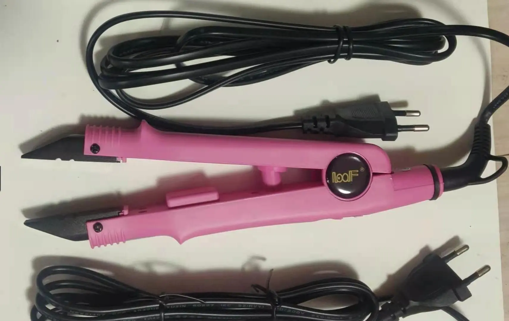 Pink or Black  LOOF Hair Extension Fusion Iron L-611-Control Hair Extension B type