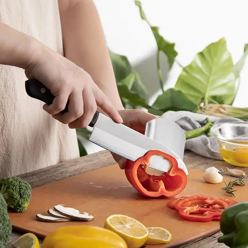 Stainless Steel Kitchen Tool Hand Finger Protector Knife Cut Slice Safe Vegetable Cutting Hand Guard finger knife kitchen gadget