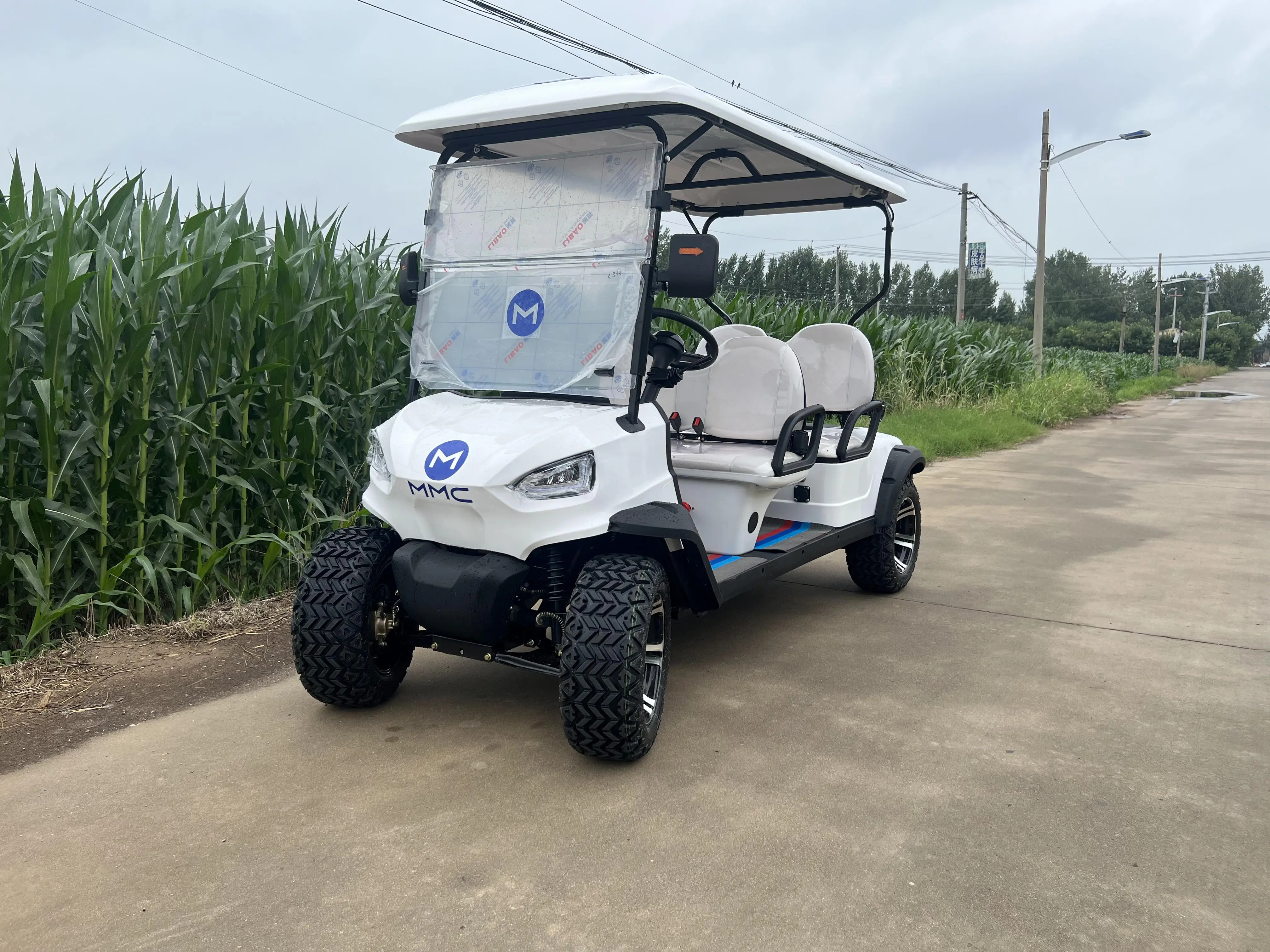 48v Electric Golf Cart Beach Resort 4 Seater Lithium Battery Golf Cart Off Road Buggy Garden Villa Electric Hunting Golf Cart