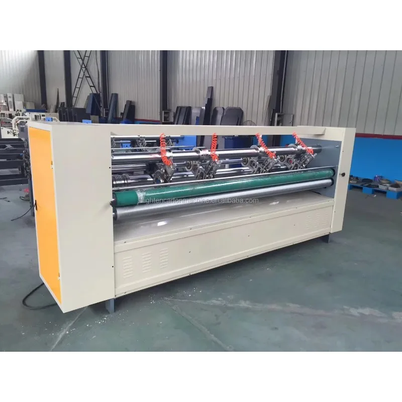 High speed corrugated cardboard thin blade slitter and scorer machine