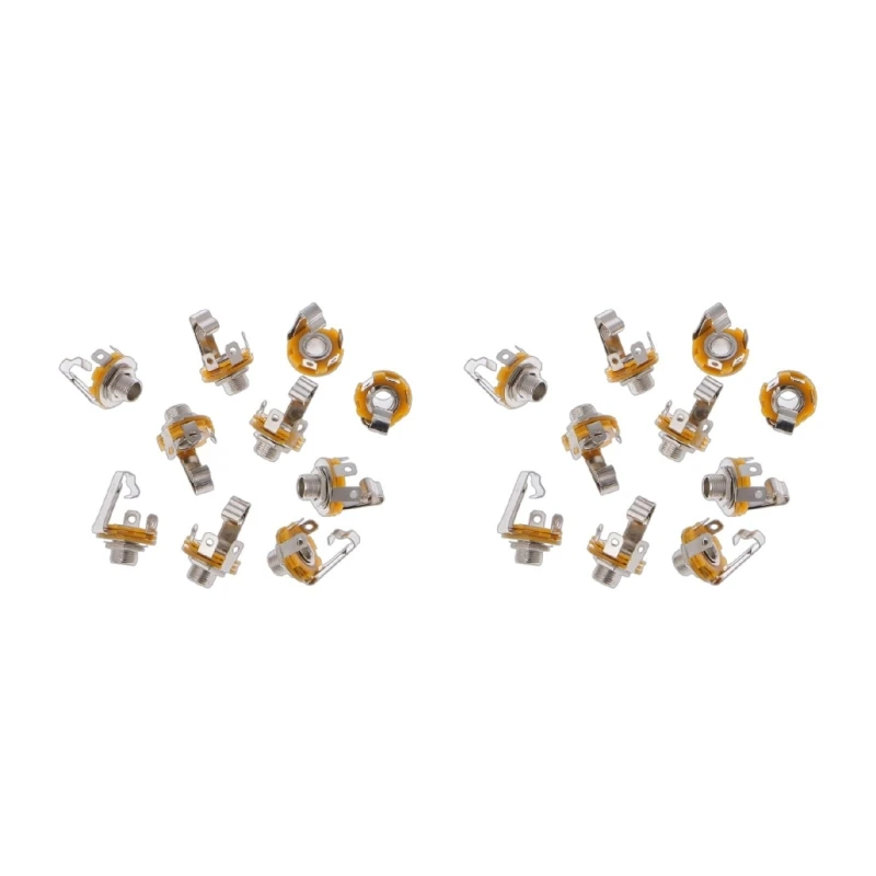 

10 шт. 1/4 дюйма 6,35 мм моно гнездо гнездо разъем для крепления на панели припой