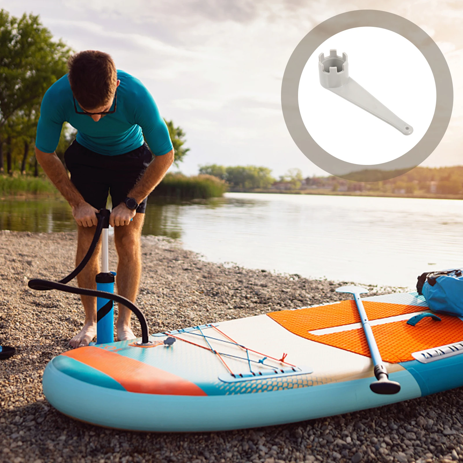 

2pcs Kayak Spanner 6-Groove Portable Air Valves Reusable Dinghy Tool Fishing Accessories Lightweight Valve For Inflatable Boat