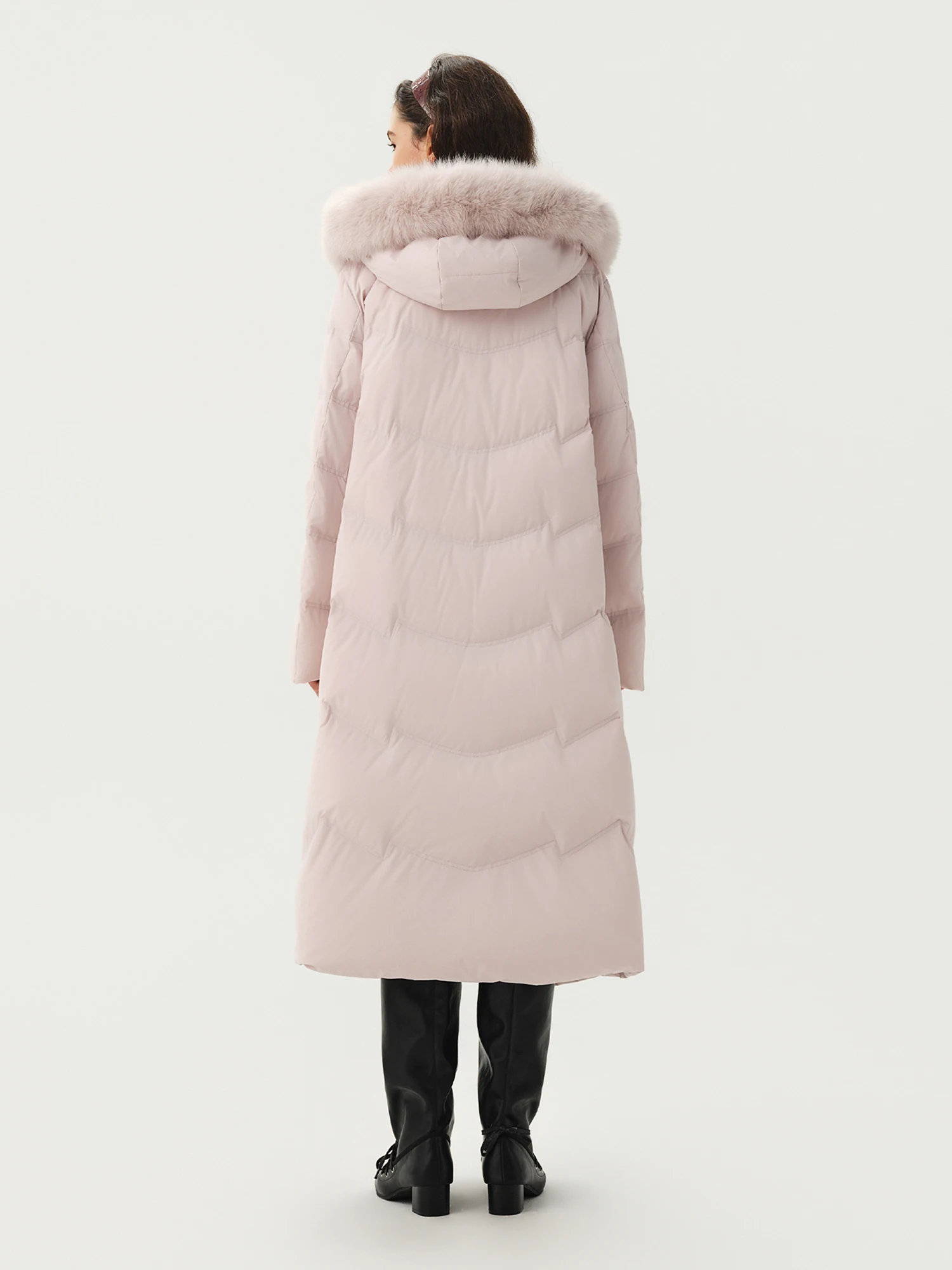 DUSHU Plus Size Mountain Ridge Down Jacket Women Stand Collar Hooded Long Puffer Coat 2026 Winter New Windproof Warm Outerwear