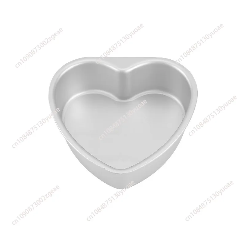 3/4/5/6 Inch Heart Shaped Cake Pan mold Solid Bottom Aluminum Alloy Chocolate Cake Pan Silver Tin Baking Mold Mould