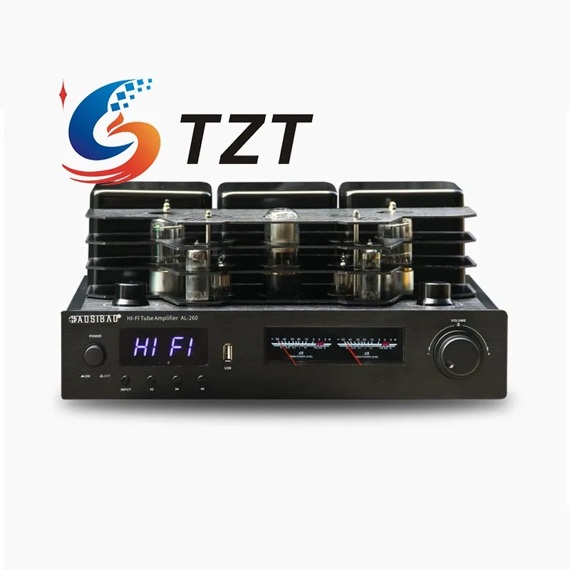 

TZT 2023 Upgraded Version HiFi AL-260 5.0 Bluetooth Power Amplifier Class AB High Power Electronic Vacuum Tube Amplifier