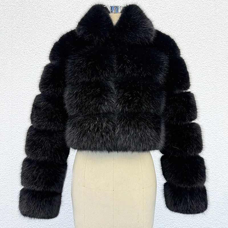 Women Imitation Fox Fur Faux Fur Short Women For Coat 2025 New Winter Thick Fur Coat Temperament Elegance Faux Fox Fur Coat H510