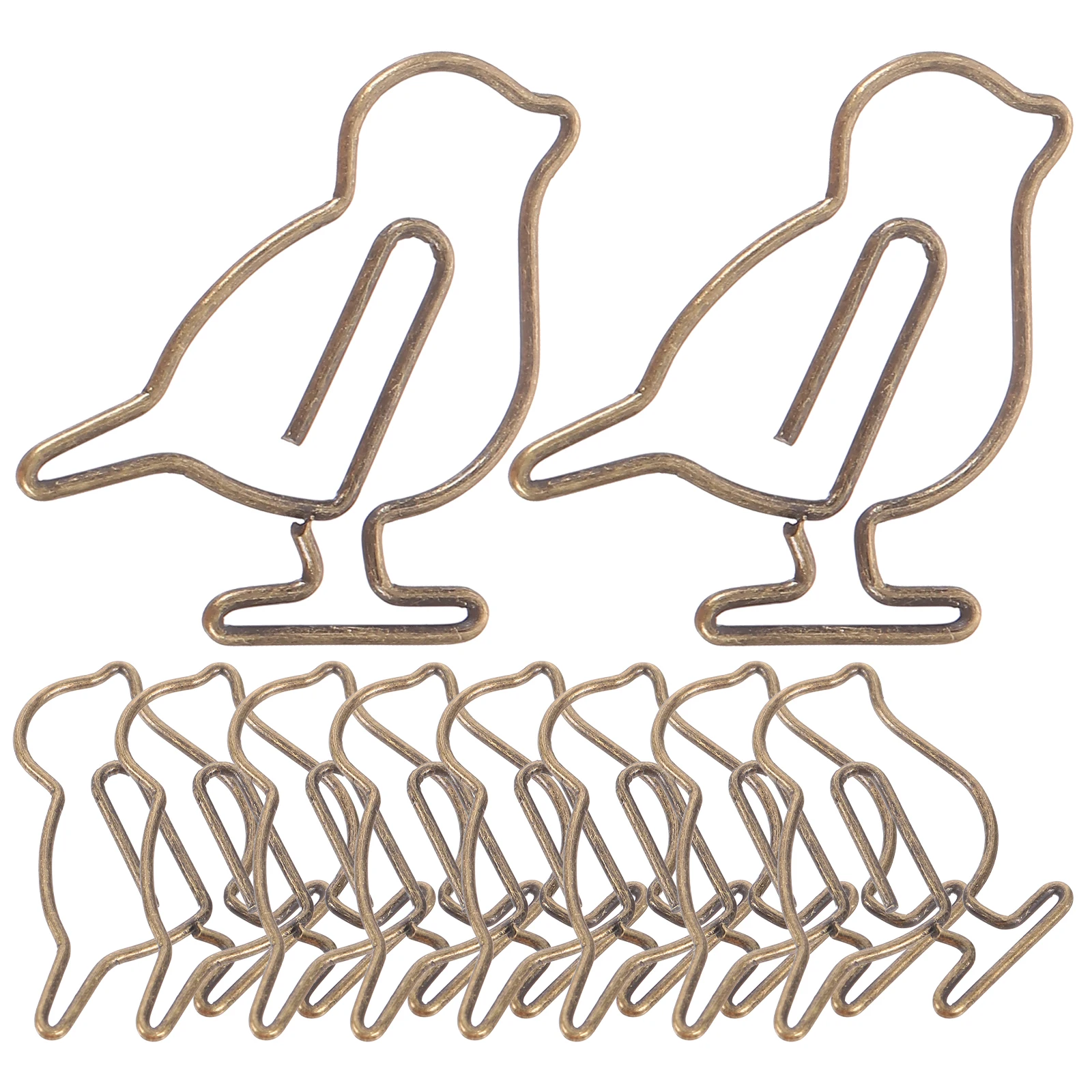 20pcs Paper Clips Cute Mini Office Supplies Bookmarks Document File Clips Metal Creative Pins For Notes Photos