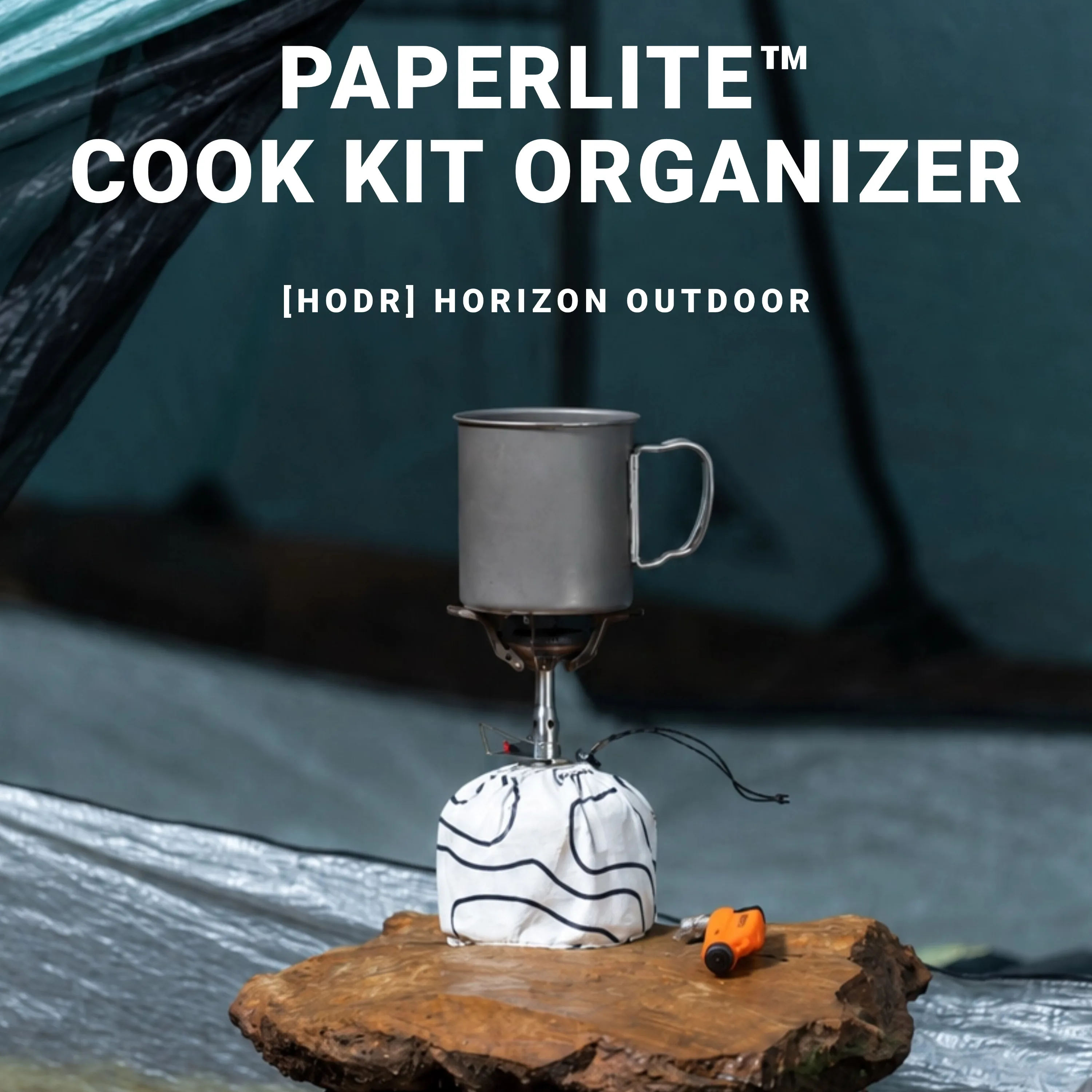 [HODR GEAR] PAPERLITE™ Cook Kit Organizer Ultralight Tyvek® 110g or 230g Fuel Canisters Tuck-Away End Splash-Resistant