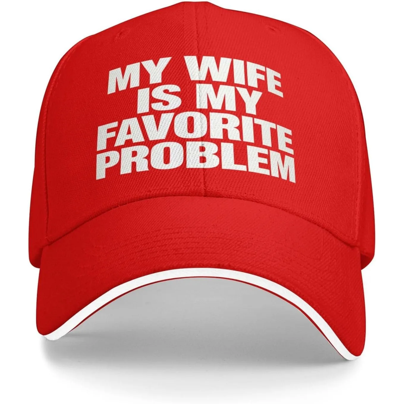 My Wife is My Favorite Problem Husband Sandwich Sun Hats Breathable Comfortable Suitable For Daily Use, Sports