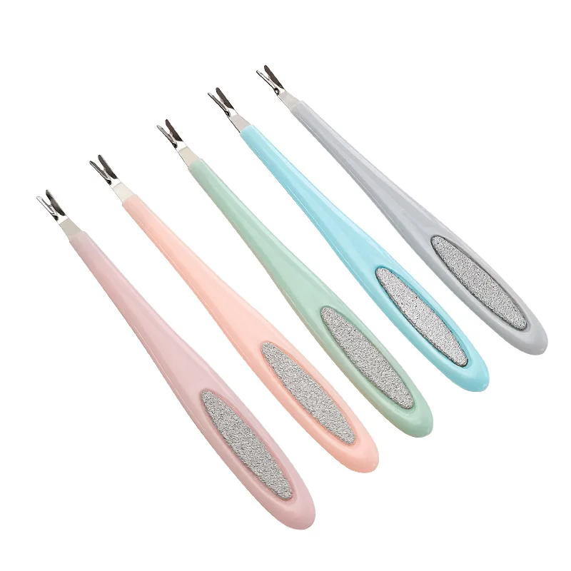 Strumento per unghie 2 in 1 con lima per carta vetrata affilata: abrasivo di alta qualità per lucidatura rapida, indolore e lucentezza ideale in movimento