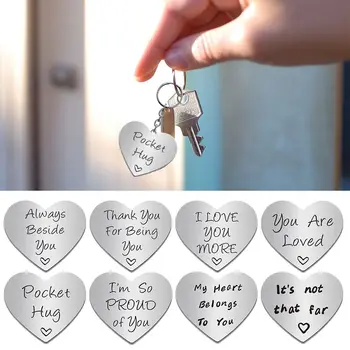 휴대용 양면 포켓 포옹 선물, 영감 절묘한 포켓 동전, 스테인레스 스틸 포켓 포옹 토큰 