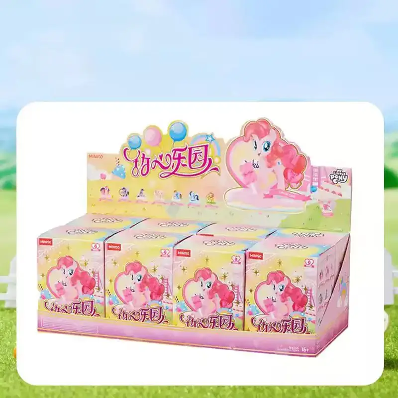 Nuevo Kawaii Miniso My Little Pony Sweetheart Playground caja ciega Anime Applejack raridad Fluttershy personaje modelo dormitorio Juguetes