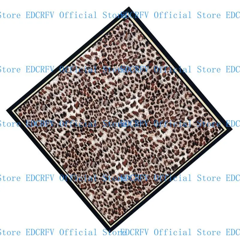 

39BD Women's Neck Scarf Trendy Leopard Pattern Scarf Soft and Comfortable Headscarf