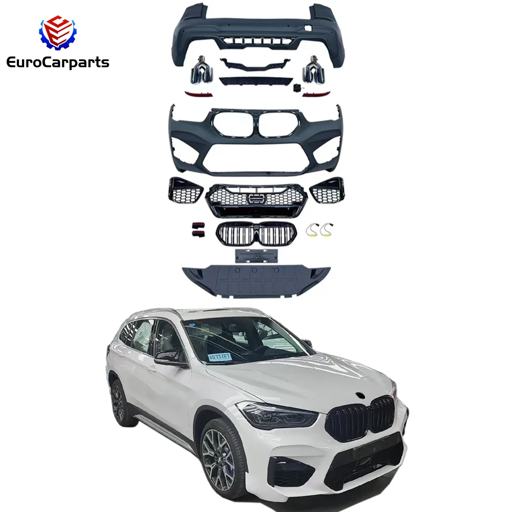 

2016y~ F48 X1 Upgrade to X3M BODYKIT PP Material Exterior Car Front Bumper Grille Facelift Replace Set Auto X3M Body Parts