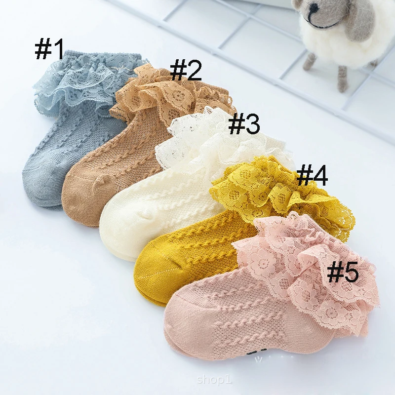 20pair Spring Summer Autumn Fashion Kids Socks Baby Girl Ruffle Sock Baby Frilly Toddle Designer Lace Kid Cotton Socks For Girls