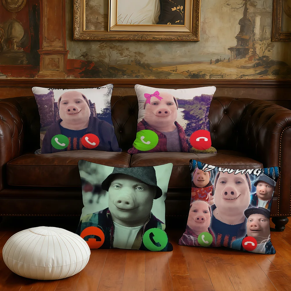 Funny John Pork Is Calling cushion cover Pillow Case Plush Fabric Soft Double Sided Print Sofa Cushion Cover Throw Pillow Covers