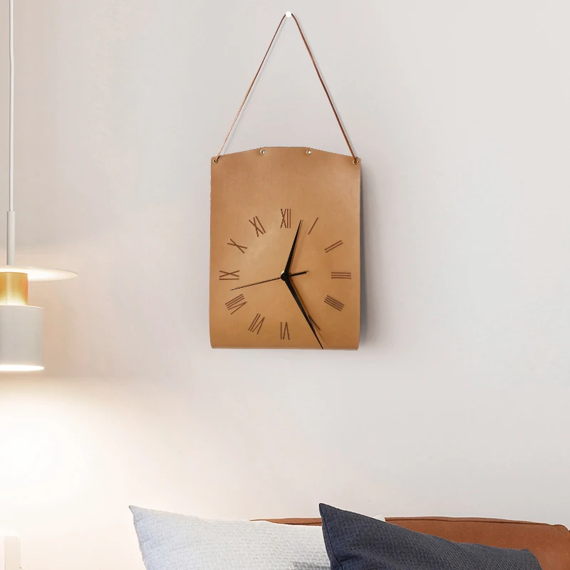 Nordic Handbag Style Wall Clock Modern Art Living Room Bedroom Wall Clock Creative High-end Home Decor Orologio Da Parete FYWC