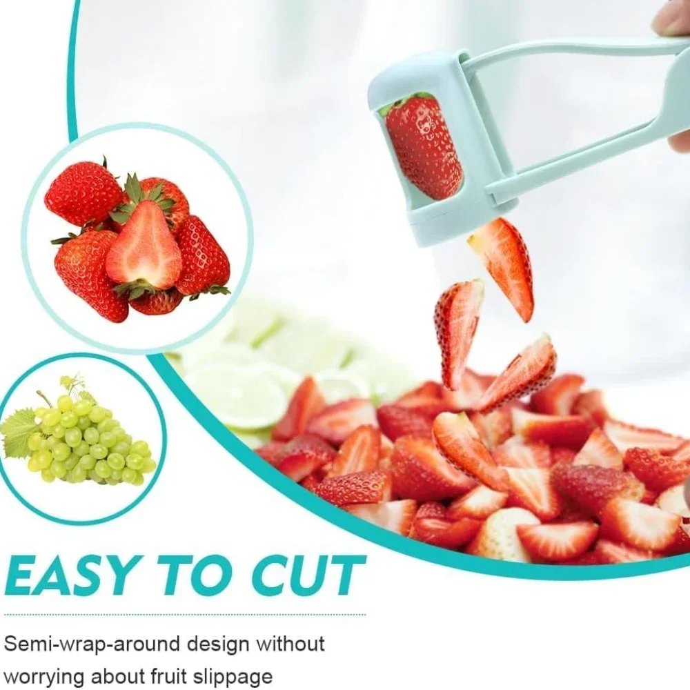 1PC Efficient Grape Slicer: Quick & Safe Food Prep - Ideal for Babies, Home, and School Use