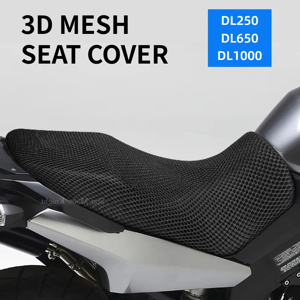 Motorrad-Beifahrersitzkissen für Suzuki V-Strom 650 VStrom 1000 DL 650 DL1000 DL250 Zubehör 3D-Mesh-Stoff-Sitzbezug