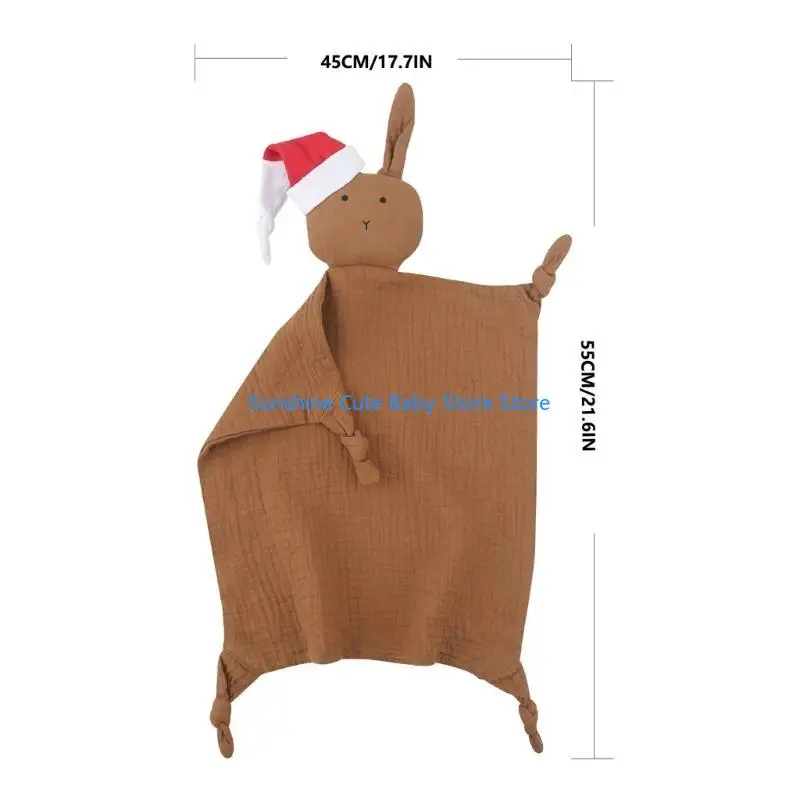 C5AF منشفة استرضاء للأطفال الصغار، بطانية أمان ناعمة، لعبة نوم، هدية للطفل