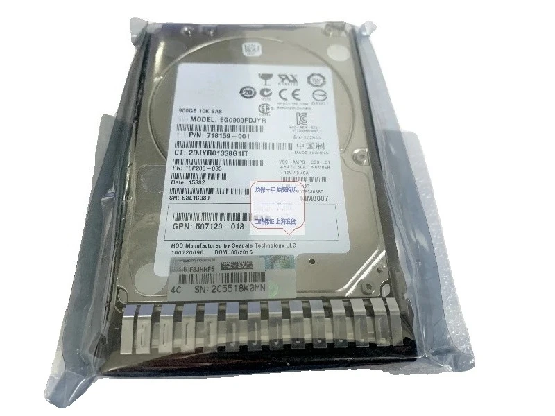 

652589-B21 653971 900G 10K SAS 2.5 G8 G9 900GB Hard Drive Used