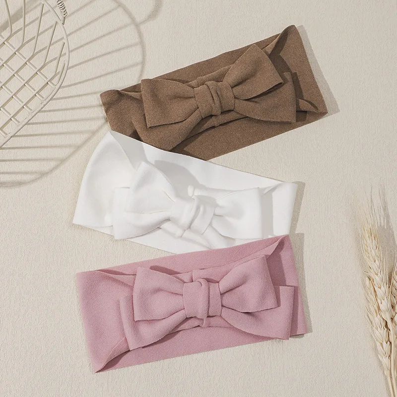 

Baby Headbands Girls Elastic Hair Bands for Children Bowknot Turban Newborn Cashmere Hairband Hair Accessories Infants Winter