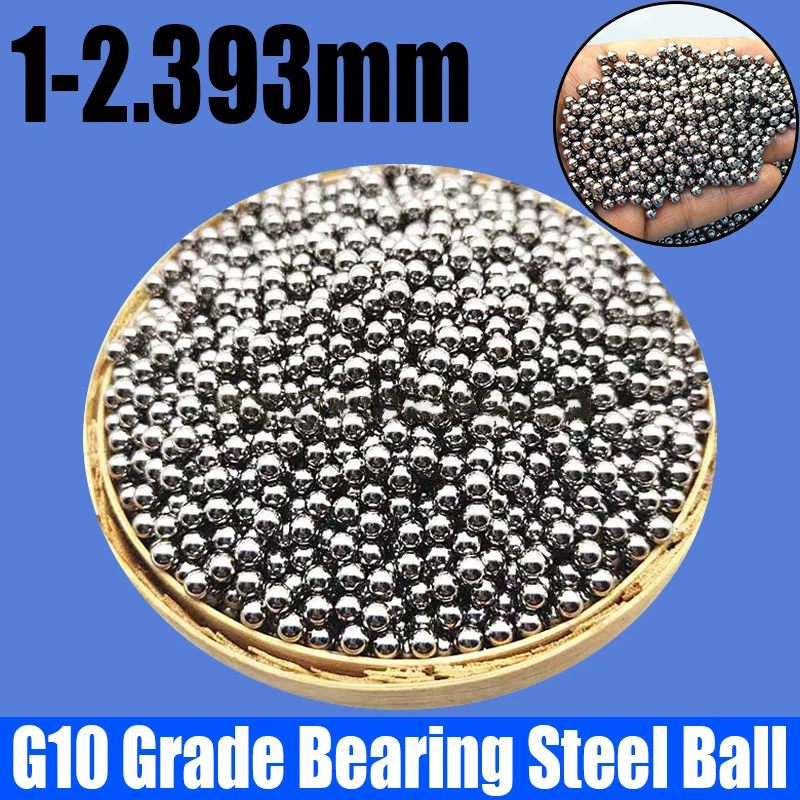 

100PCS G10 Grade Bearing Steel Ball High Precision Bearings Roller Beads Chromium Steel Ball For Slide Guide Dia 1mm-2.393mm