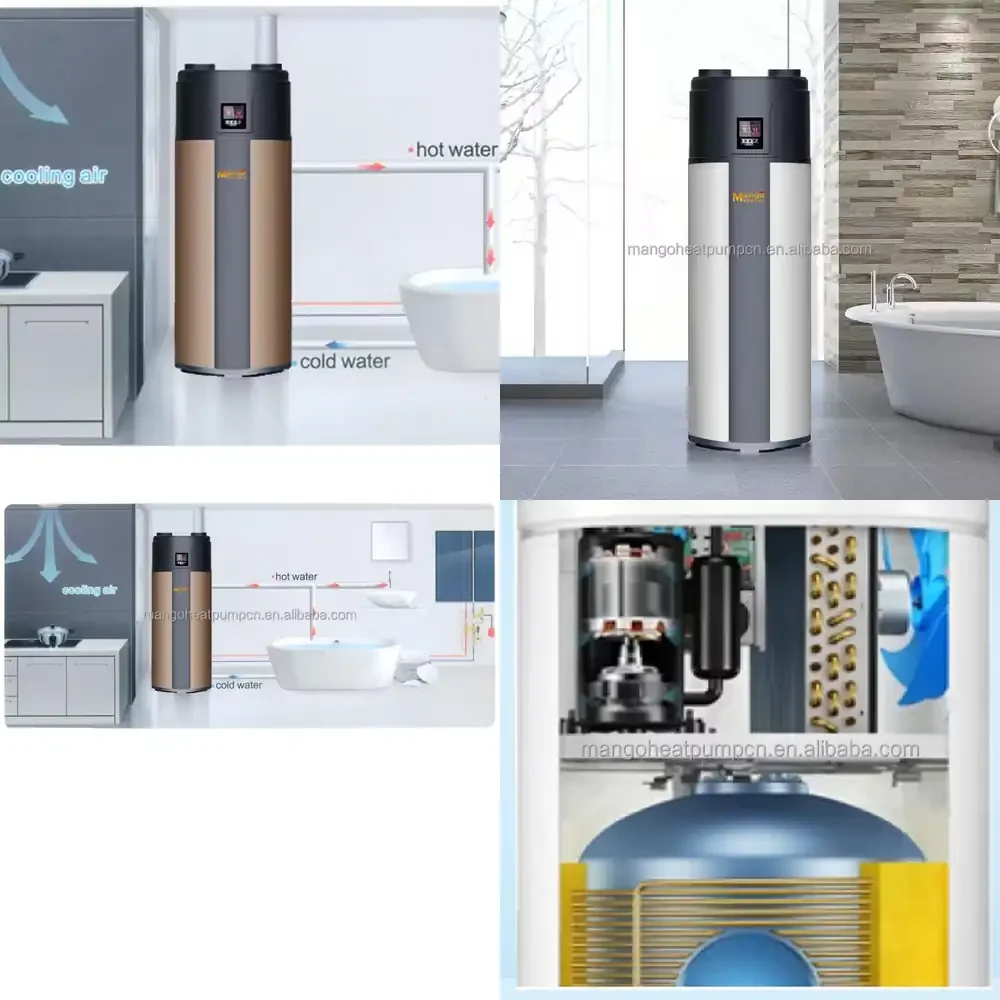 3.5kw High Coefficient WiFi Chilling Air 300L Hot Water Heater Monobloc All in One Air Energy Heat Pump Solar Water Boiler