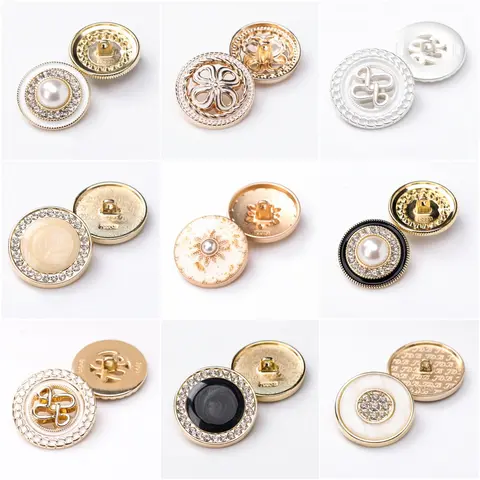 CLYAIYLC 10 botões costurados à mão de metal de 18 mm / 0,71 polegadas adequados para trench coats, casacos e camisas femininas