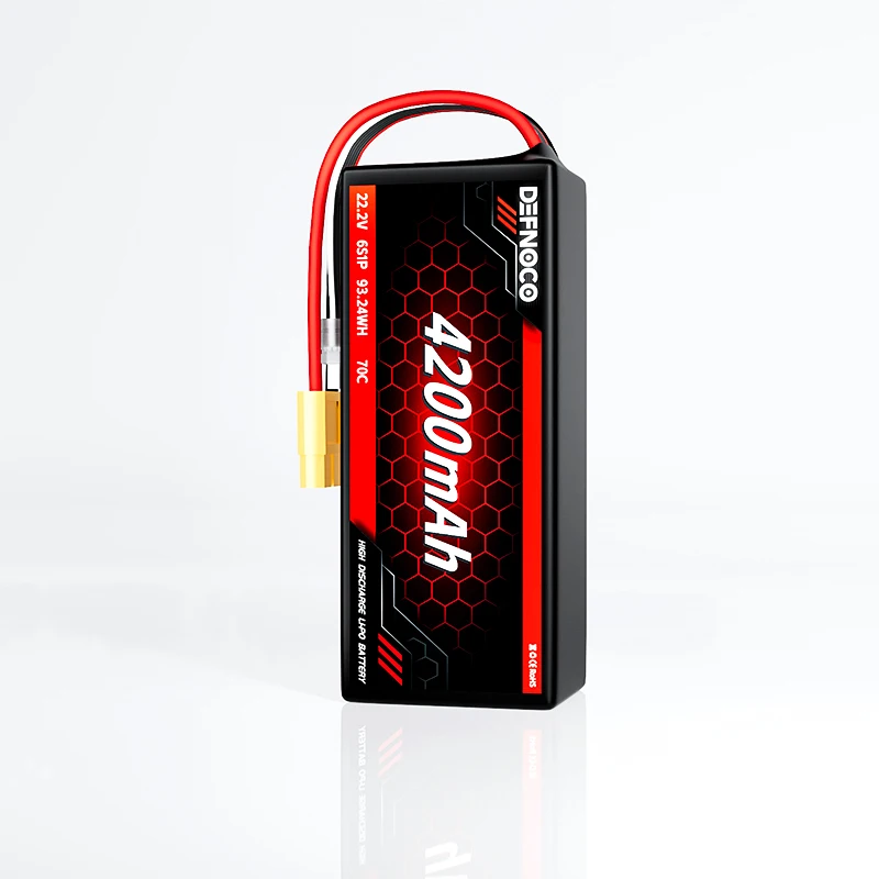 

Defnoco 4200mAh 6S 22.2V 70C Lipo Battery Pack for FPV/UAV Drone
