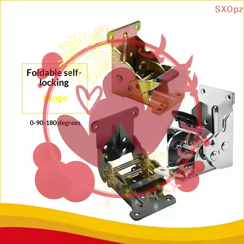 1/4Pcs Connecting Hinges 180 And 90-degree Self-locking Folding Hinges For Table Legs Hardware Accessories