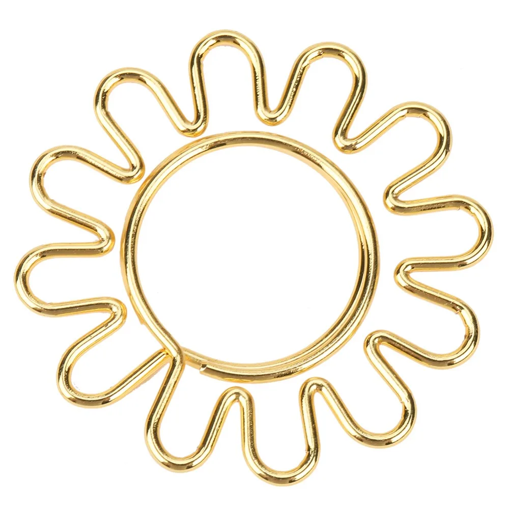10PCS Clip Box Sunflower Sunflower Paper Clips Gold 1.2 in Diameter Bookmark Clips Cute Paperclip Bookmarks Office Supplies