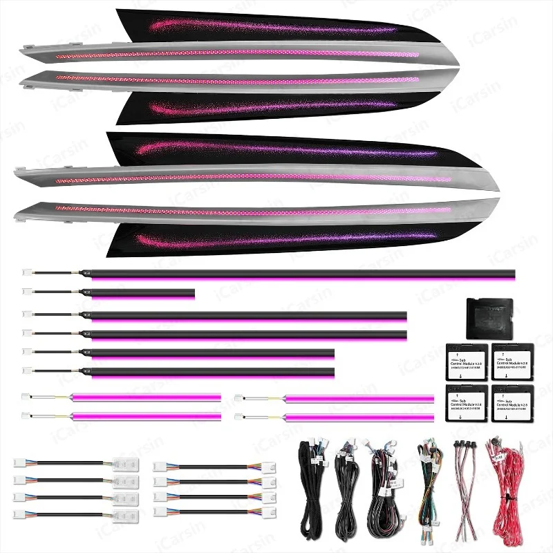 64-Color Dynamic Ambient Light for E70/E71 X5/X6 2006 - 2013 Automotive Interior LED Lighting Upgrade Accessory Kit