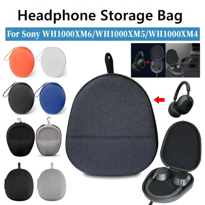 Estuche rígido para auriculares SONY WH-1000XM4/WH1000XM5/WH1000XM6, accesorios para auriculares inalámbricos, estuche rígido de transporte para auriculares EVA